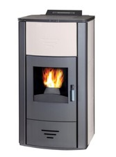 Pelletofen wasserführend Vittoria PBS 19,6 kW Kachel-Verkleidung champagner
