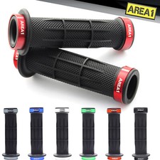 Motorrad Lenkergriffe Motorroller Griffe Griffgummis 22/24-25mm (V4/Rot)