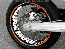 Aufkleber Felgenaufkleber Supermoto KTM SMC-R 690 LC4 660 625 640 EXC SMR 450 SX