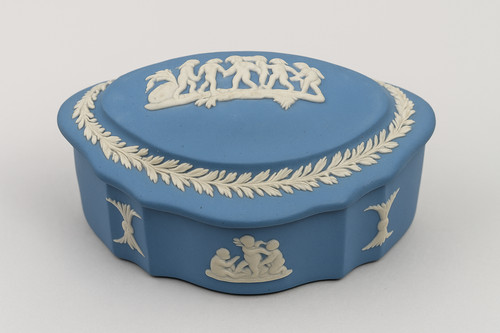 Wedgwood dose jasperware blau - dose,