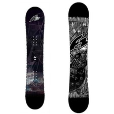 F2 Herren Snowboard Black Deck Freeride/Freestyle Größe wählbar Schwarz 2023/24