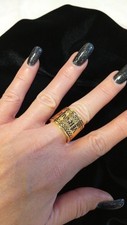 VERSACE Logo Ring "NEU" gold