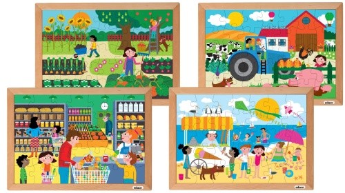 Rechenpuzzle 4er set educo - rechenpuzzle, |