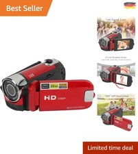 Videokamera-Camcorder, 1080P 16 MP Digitalkamera-Recorder, 2,4 Zoll Drehbarer...