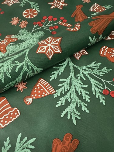 Pvc tischdecke lebkuchen grün - tischdecke,