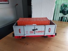 Playmobil Eisenbahn 5264 PM CARGO Hochbordwagen mit grossen Container