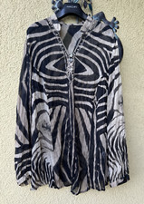 ❤️Bonita Damen Bluse Strandkleid Tunika Straßsteine,Leomuster Gr.44