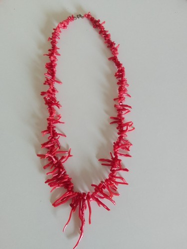 Korallenkette rot fransig echt - korallenkette,