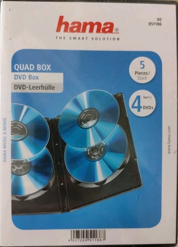 Hama dvd fach - hama, dvd-4-fach-leerhülle