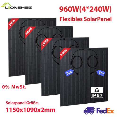 960w flexibel solarmodul - 960w,