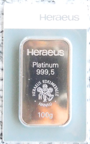 Platinbarren 100 gramm heraeus - platinbarren,