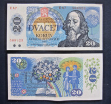 Tschechoslowakei ,Banknote ,20