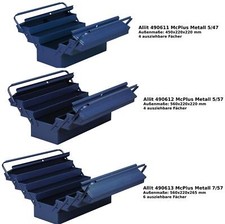 Allit McPlus Metall Werkzeugkasten Werkzeugkoffer blau Werkzeug-Kiste leer