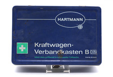 Hartmann Kraftwagen-Verbandkasten Blechdose Metalldose blau Vintage alt