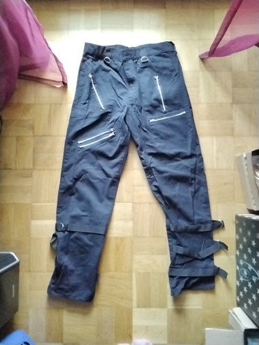 Hose zipper pants mit - pants, riemen