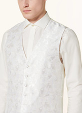 Wilvorst Herren Weste Anzugweste Hochzeit Regular fit 50 creme weiss hellbeige