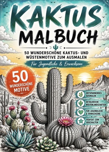 Kaktus ausmalbuch 50 - ausmalbuch,