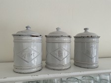 Emaille antike Vorratsdosen