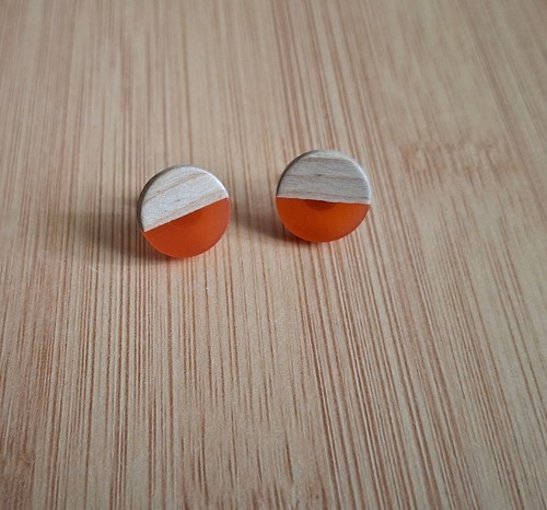 Ohrstecker natürliches holz - ohrstecker,