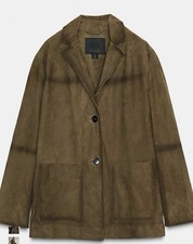 Zara blazer echtes leder - zara,