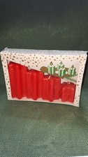4 Kerzen Stumpen, 5-11cm - rot