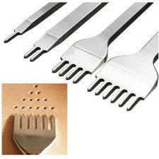 4tlg. Ledermesser Punziereisen Sattler Meißel Locher Sattler Leder Werkzeug