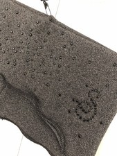 Stirnband von Sagester Grau aus Fleece mit Swarovski Steinen