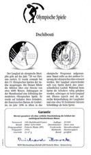 100 Dschibouti-Francs 1994 Dschibouti PP - Olympische Spiele - Zertifikat