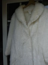 Weisse Pelz Jacke Damen Fake