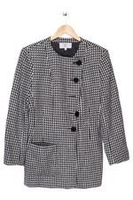 VALENTINO GARAVANI Blazer Hahnentritt Klassisch Damen Schwarz Gr. 46 Baumwolle