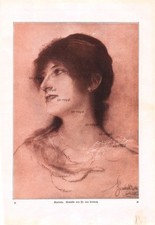 Marietta - Franz von Lenbach - Historischer Kunstdruck von 1909 ~21x30cm