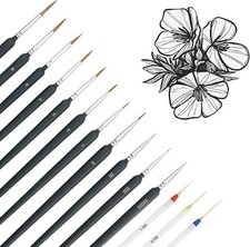 	14 St Detail Pinsel Set Premium Feine Detail Pinsel Miniatur-Pinsel Pinselse...