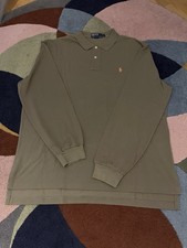 Polo Ralph Lauren, Poloshirt, Langarm, Olivgrün, Gr. XXL - NEU