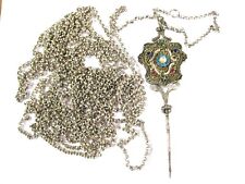 Antikes Miedergeschnür mit Miederstecker Silber, 198,3 g