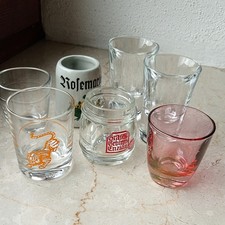 7 verschiedene Schnapsgläser ab den 70 er Jahren