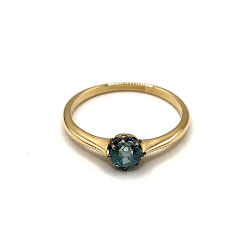 Blauer zirkon 14kt - blauer,