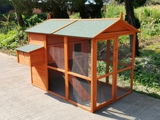 Hühnerstall, Hühnerhaus, Hühnerkäfig, Auslauf, Hasenstall, Stall,XXL, extra hoch