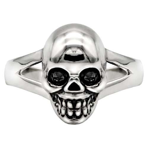 Silberring totenkopf 925 - 925, –