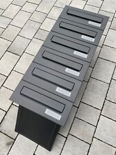 6er Einbaubriefkästen Anthrazitgrau 6-fach Mauerdurchwurf Briefkasten RAL 7016