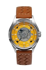 UMF Ruhla Herrenuhr Colani Automatik Saphirglas Gelb Limited 1372-5