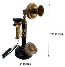 Messing Station Telefon Kerzenständer Arbeitstelefon Drehscheibe Wohnkultur