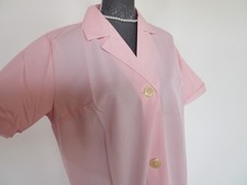 PERLON Porös True Vintage Kleider Schürze Kittel Hauskleid 42 - 44 hellrosa Neu