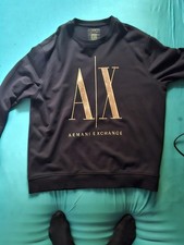 Armani Exchange Pullover XXL schwarz mit Goldenem Schriftzug