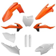 KTM Plastik Kit SX SXF XC XCF 2016 - 2018 OEM Orange & Weiß Motocross 91456