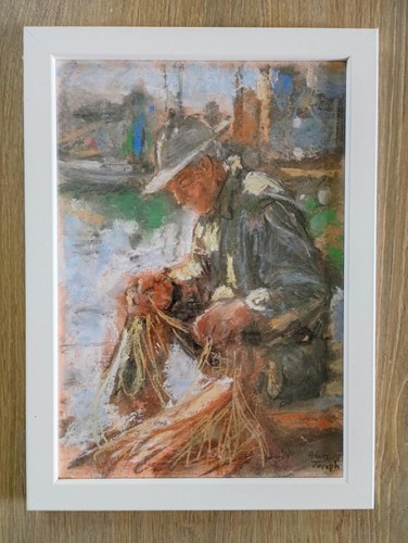 Der fischer gerahmtes original - gerahmtes,