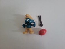 Ü-Ei Figuren, Eierlaufschlumpf original 1983 Löffel und Ei nicht Ferrero