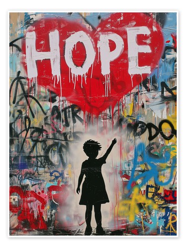 Poster hope banksy - poster, style