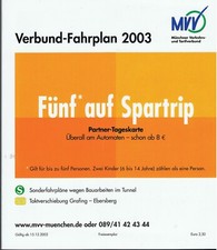 Fahrplanbuch MVV München 2003