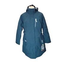 Killtec Damenparka mit abnehmbarer Kapuze, blau. Größe 48.