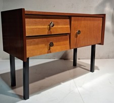 True Vintage 60er Mini Sideboad Lowboard Schublade Kommode  MidCentury  nussbaum